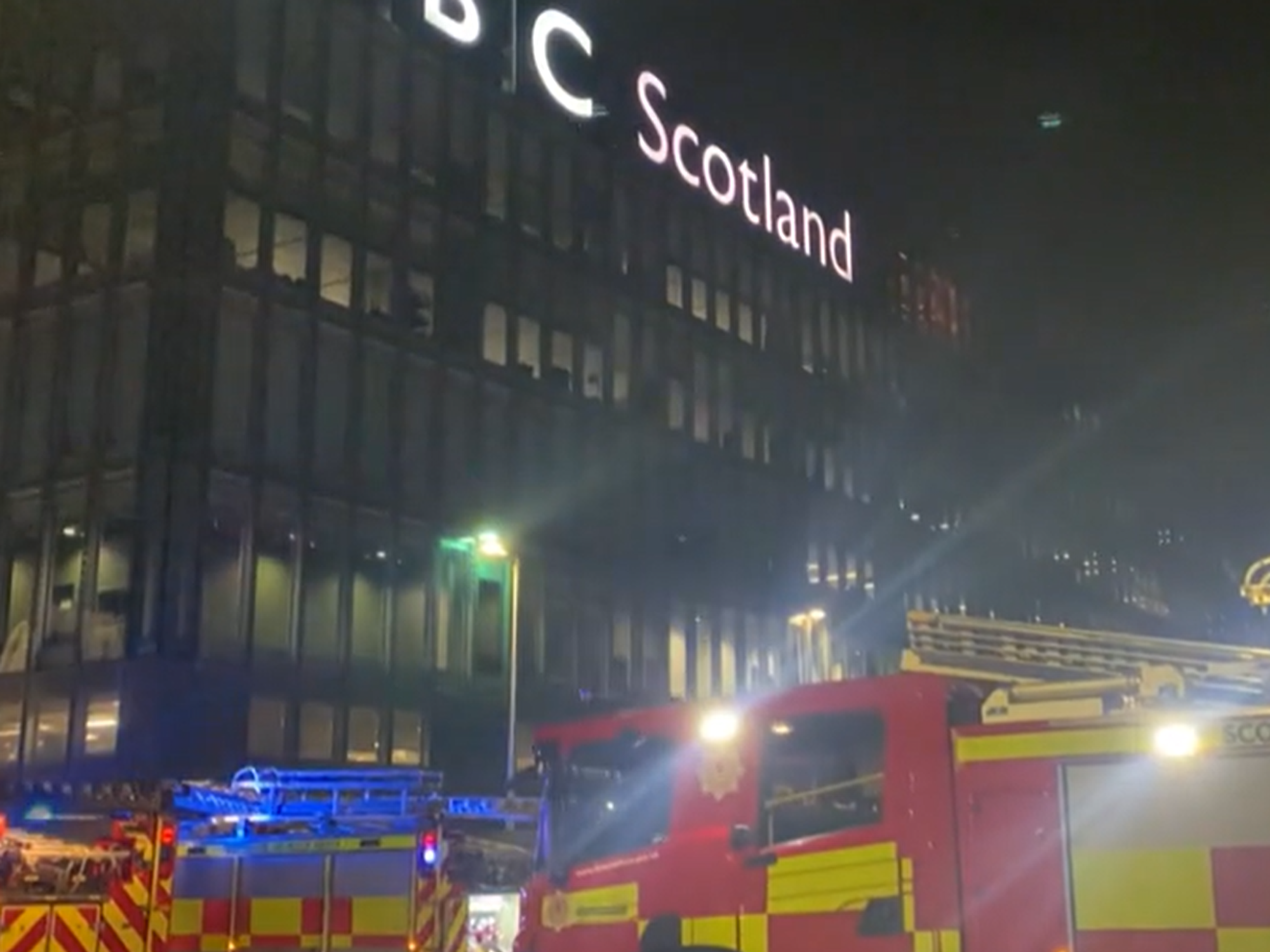Fire broke out at the Glasgow HQ
