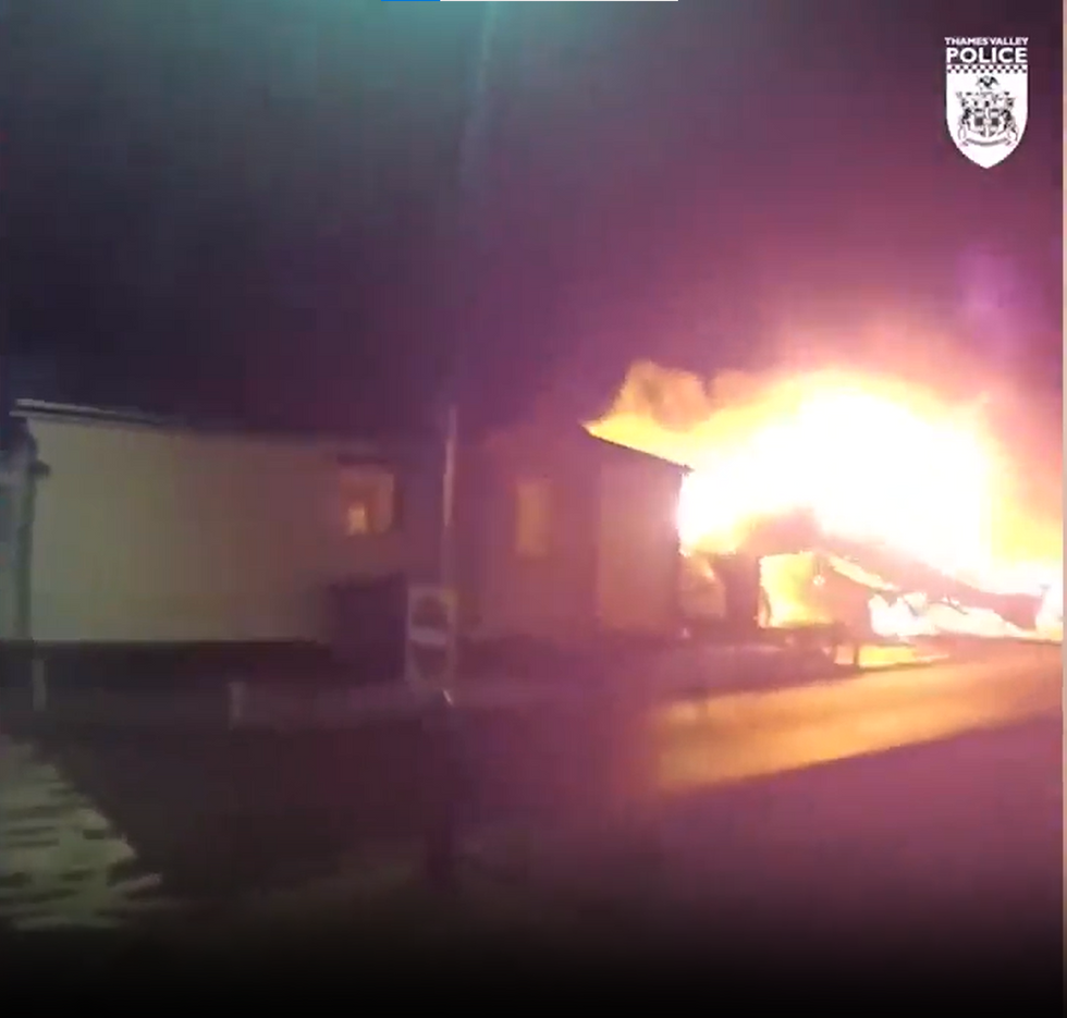 Fire caravan park