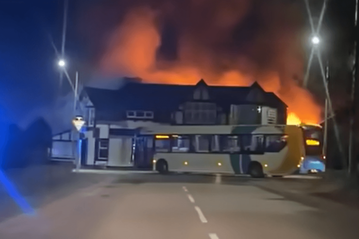 Huge blaze rips through Scottish hotel as raging inferno engulfs night sky