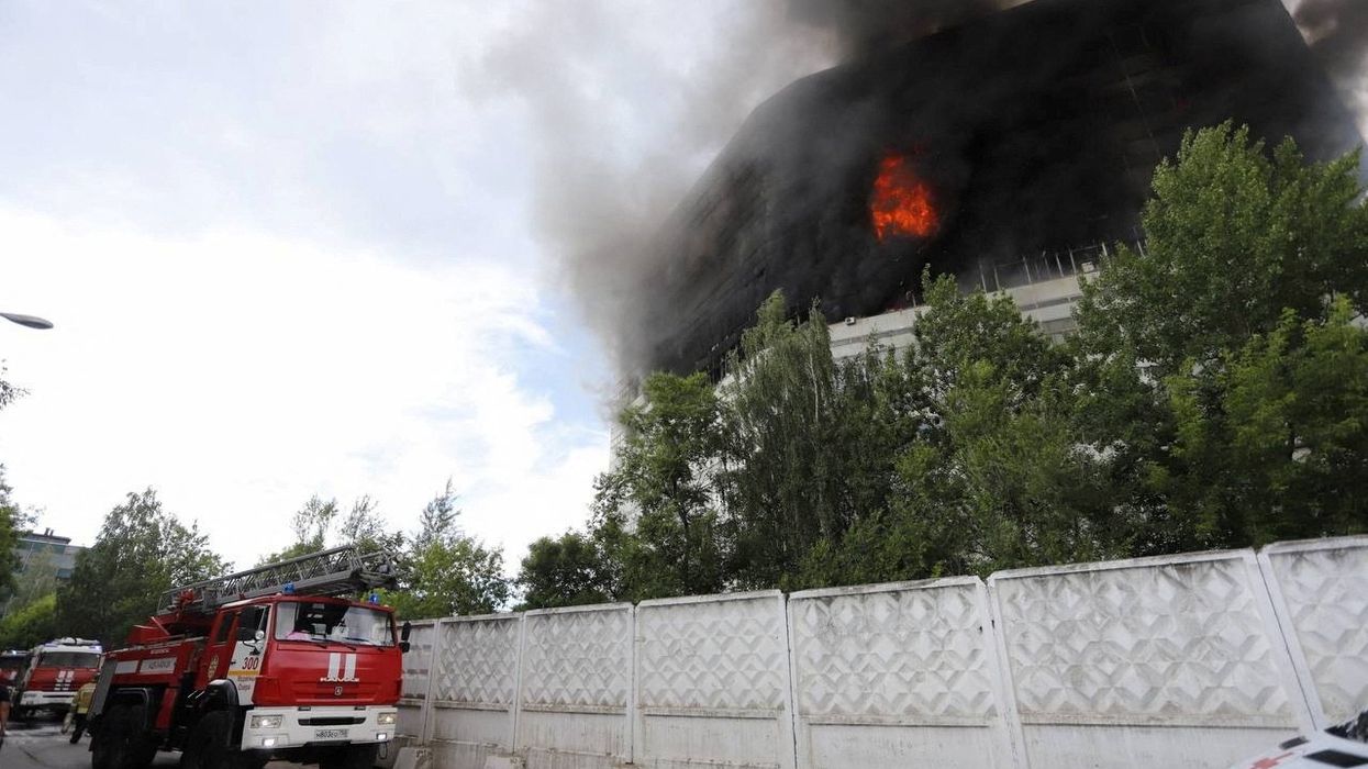 Fire in an administrative building in Moscow Region