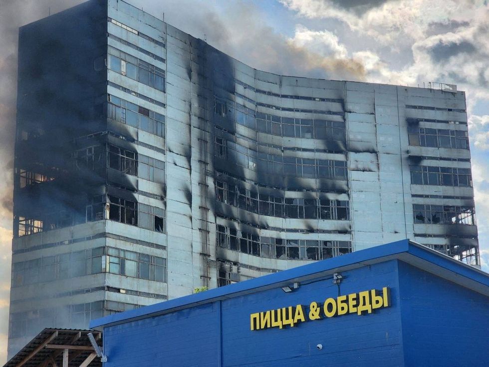 Fire in an administrative building in Moscow Region