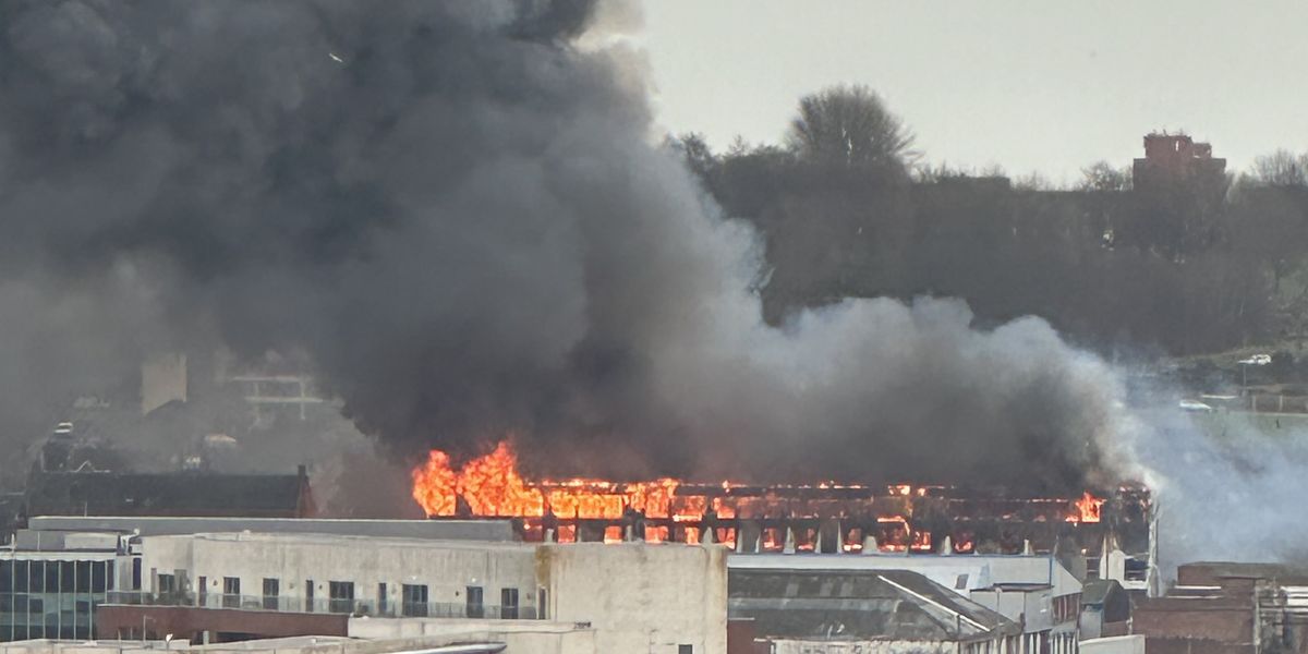 NextImg:Huge fire rips through Liverpool 'construction site' as blazing inferno seen across city