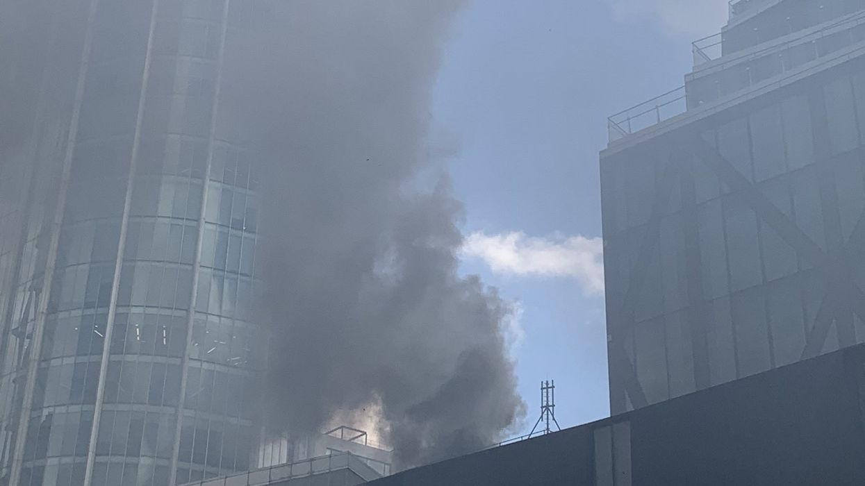 Fire in Moorgate tube station