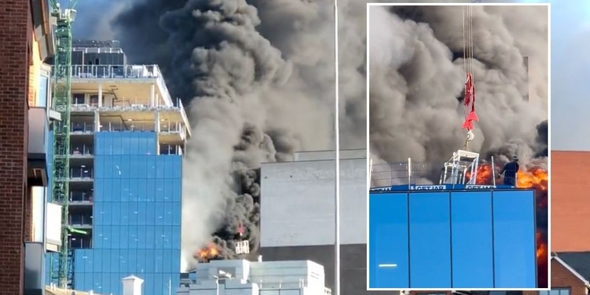 NextImg:Thick black smoke engulfs sky as major blaze breaks out in Reading