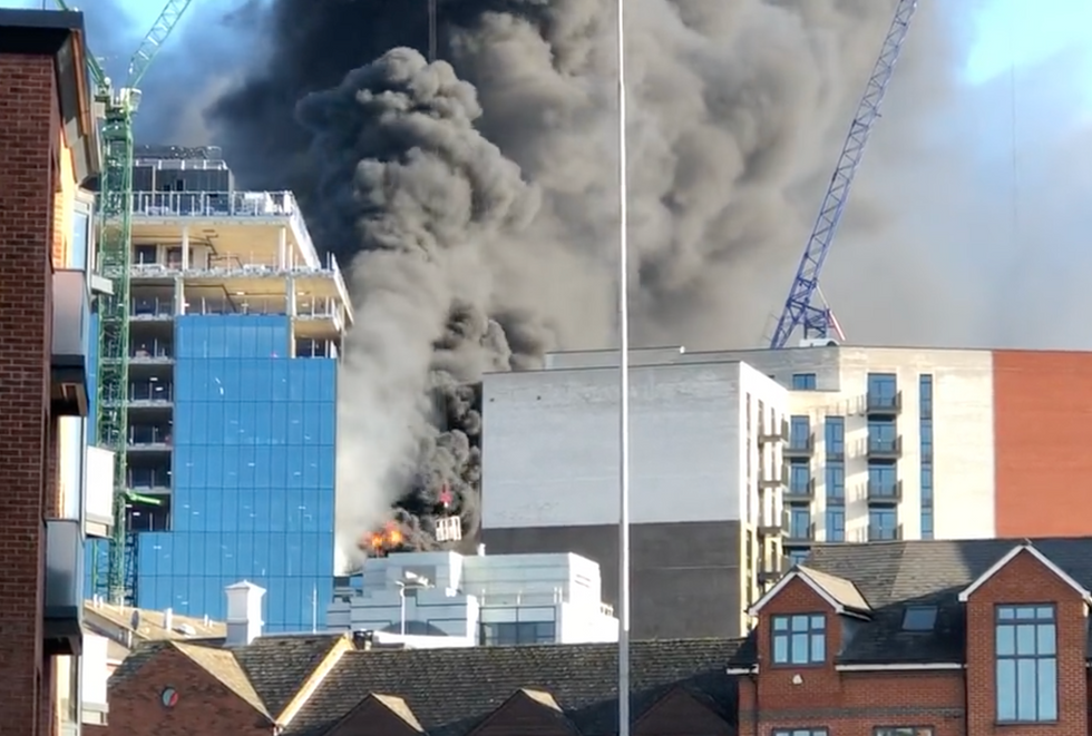 Fire in Reading town centre