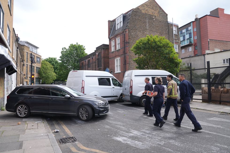 Fire officers on scene of Nelson Street after suspected arson attack