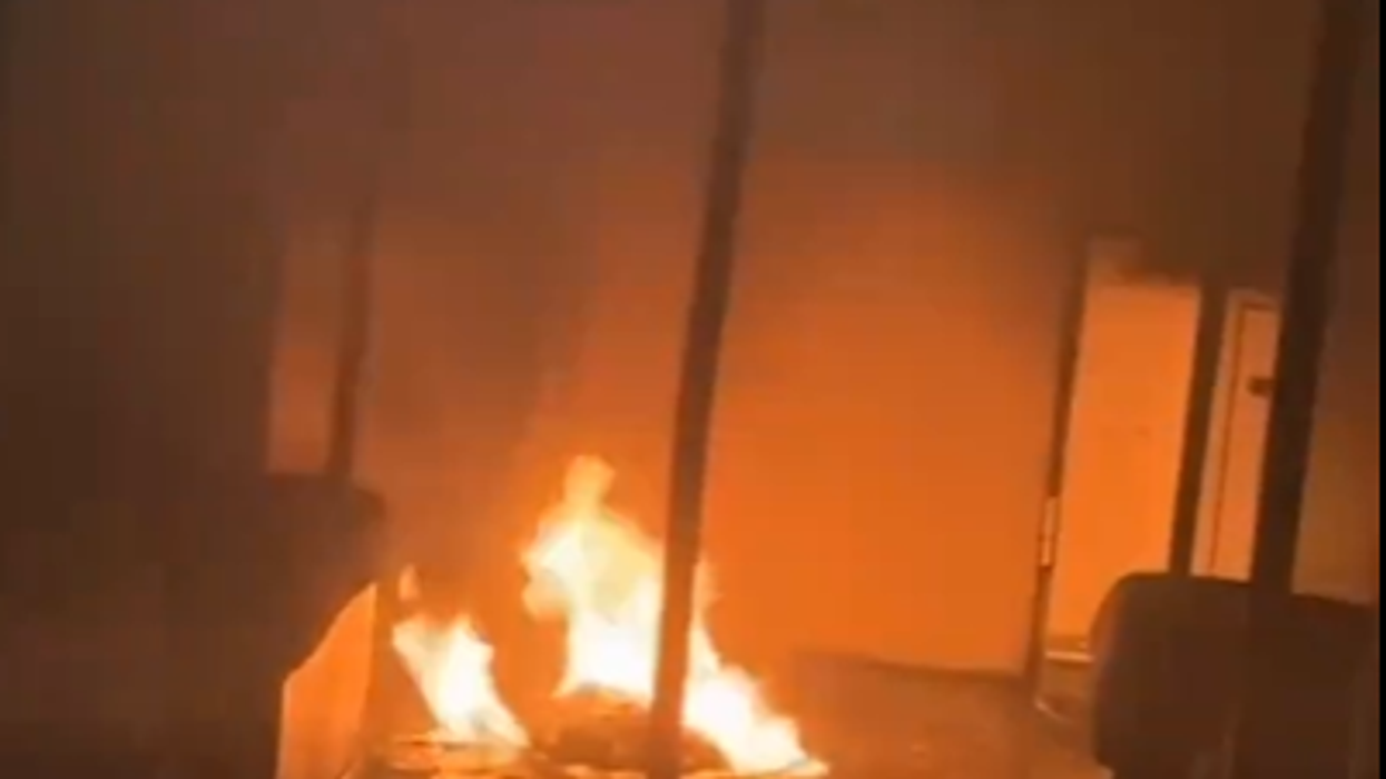 Fire on a tube train