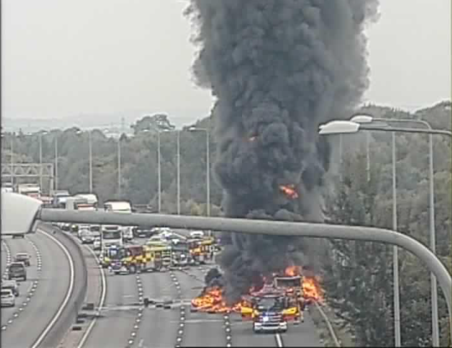 Fire on the M25
