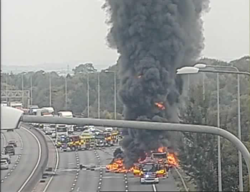 Fire on the M25