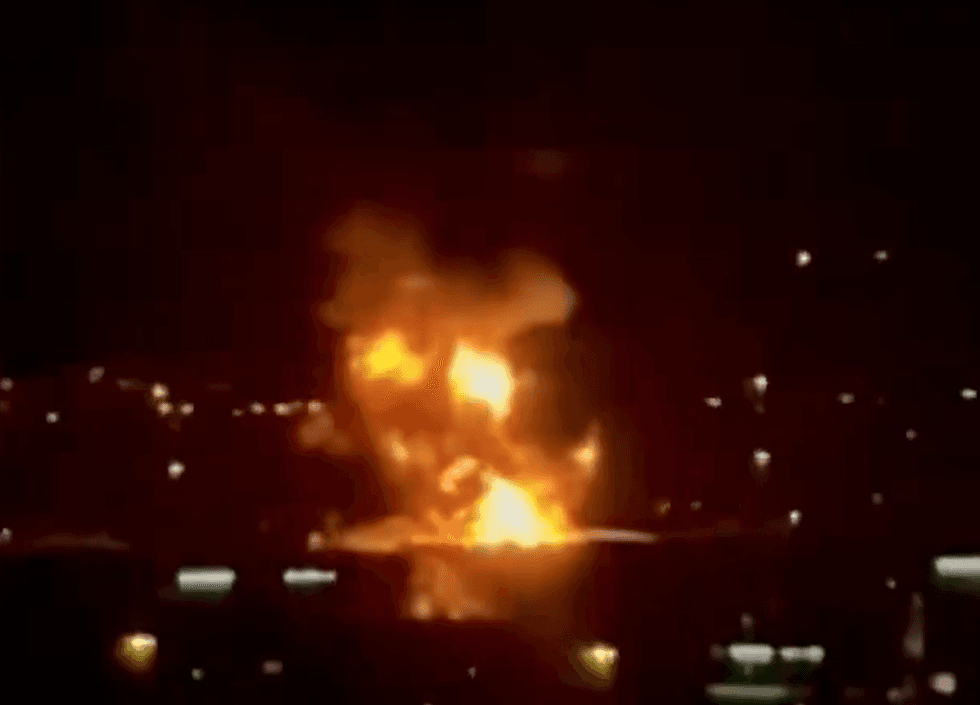 Fire rages in Dubai after an Iranian drone strike on its airport