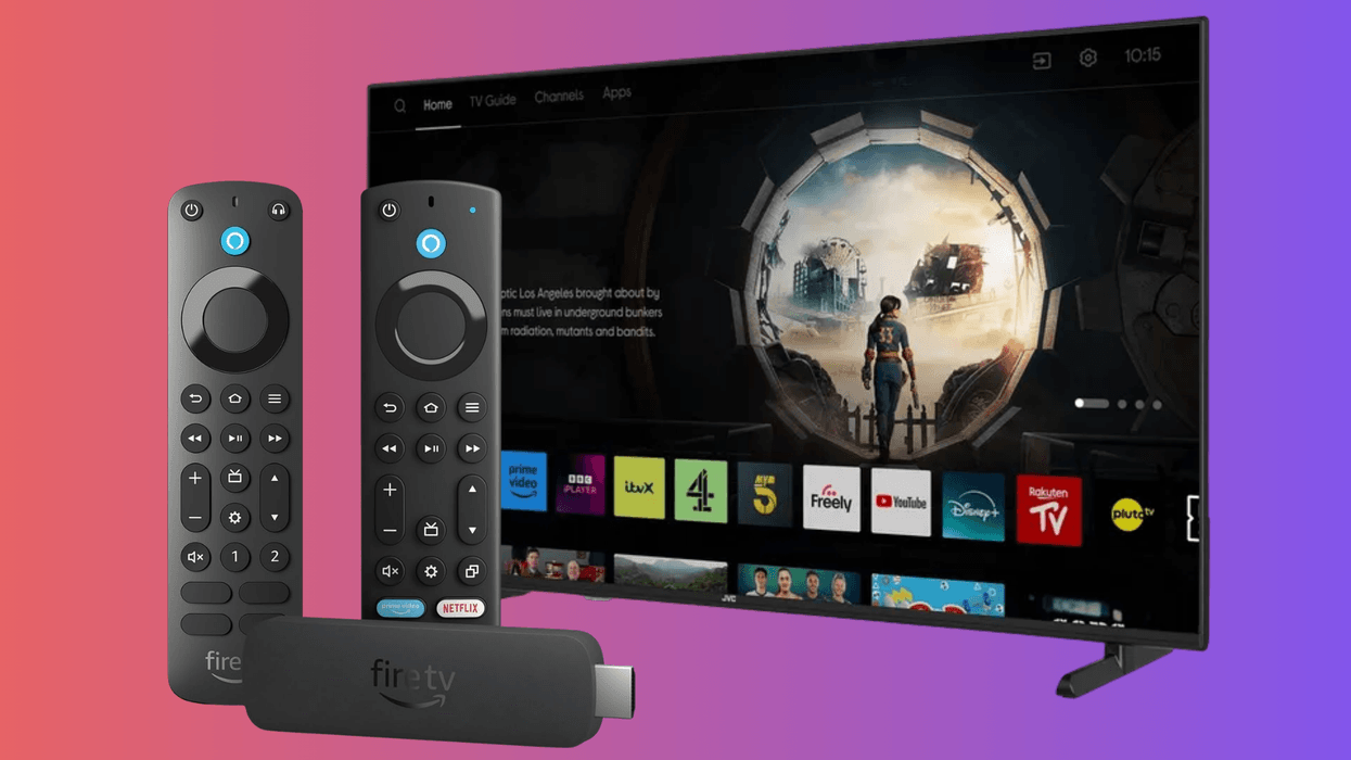 Fire TV Stick 4K Max in front of a TV