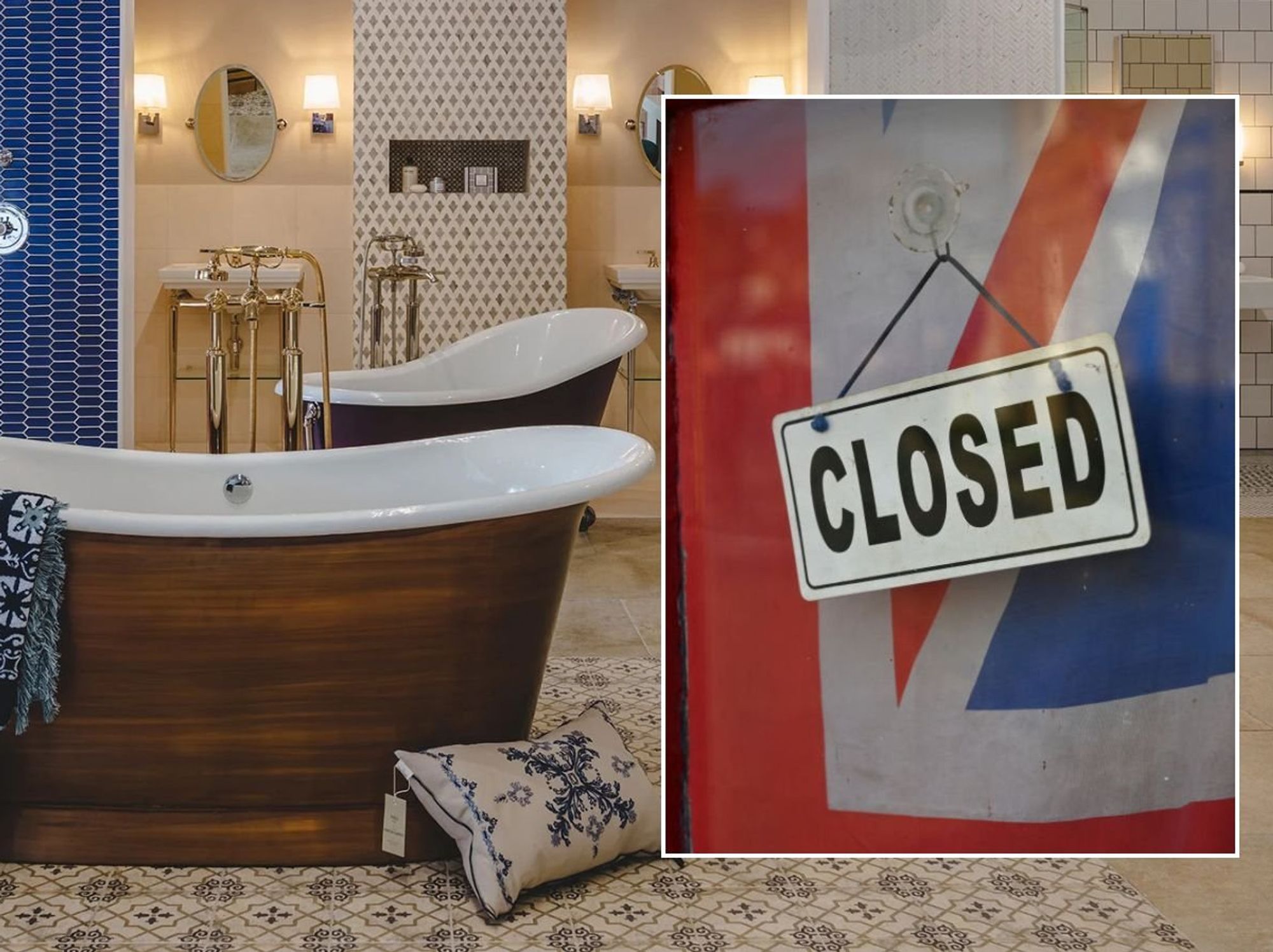 Fired Earth products and closed sign