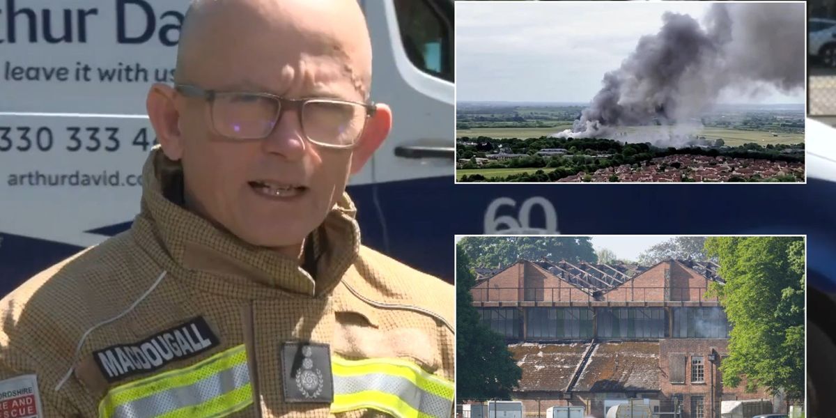NextImg:Firefighter chokes back tears as he gives emotional update on Bicester fire which killed two of his colleagues
