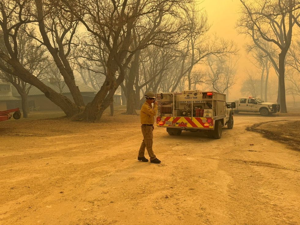 Firefighter in smoke