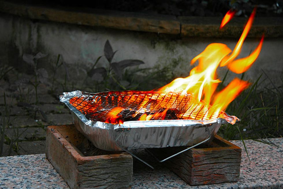 Firefighters have already had to prevent a serious blaze caused by a disposable BBQ this summer