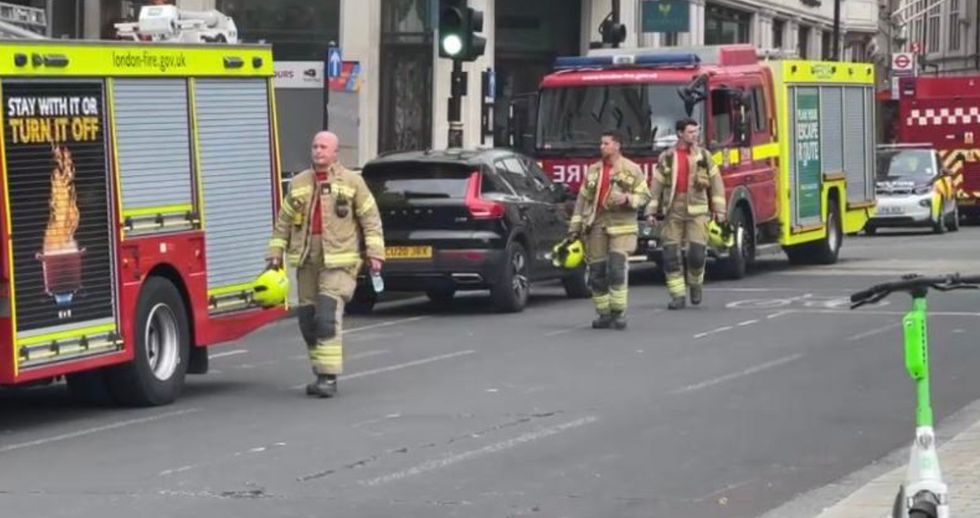 Firefighters responding to the blaze in London
