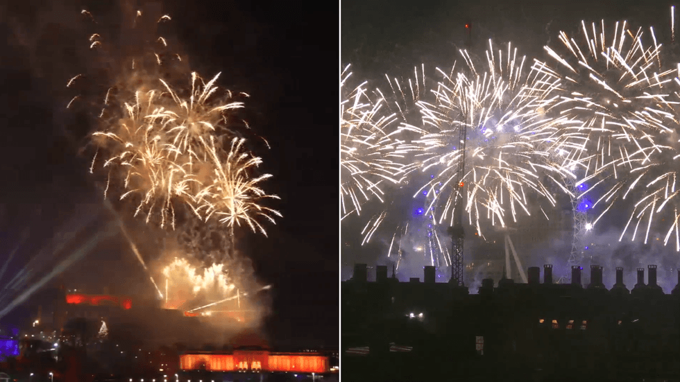 Firework displays seen in Edinburgh and London as Britain welcomes 2026