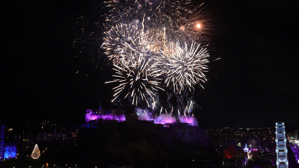 Fireworks burst over Edinburgh