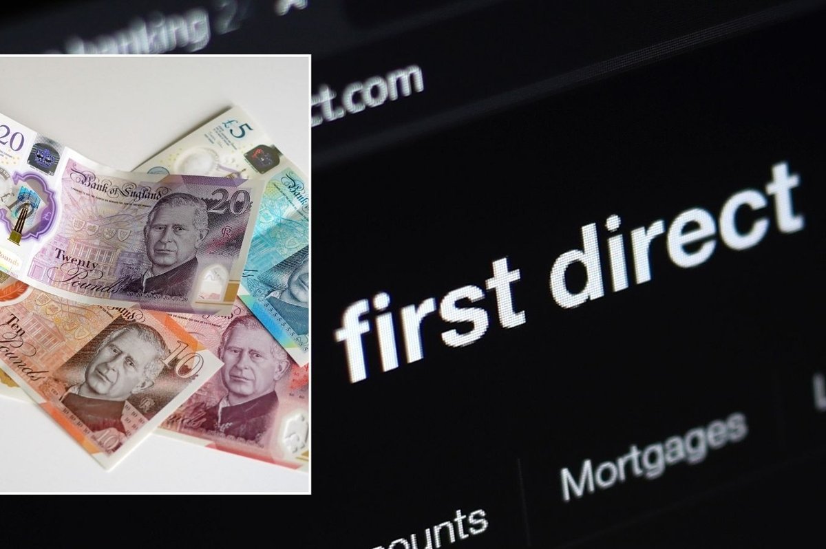 first direct logo and British pounds