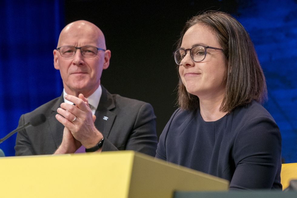 First Minister John Swinney and Deputy First Minister Kate Forbes at the SNP Annual National Conference at the Edinburgh International Conference Centre