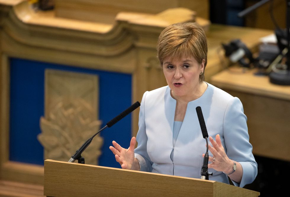 First Minister Nicola Sturgeon addresses the General Assembly of the Church of Scotland at the General Assembly Hall in Edinburgh.
