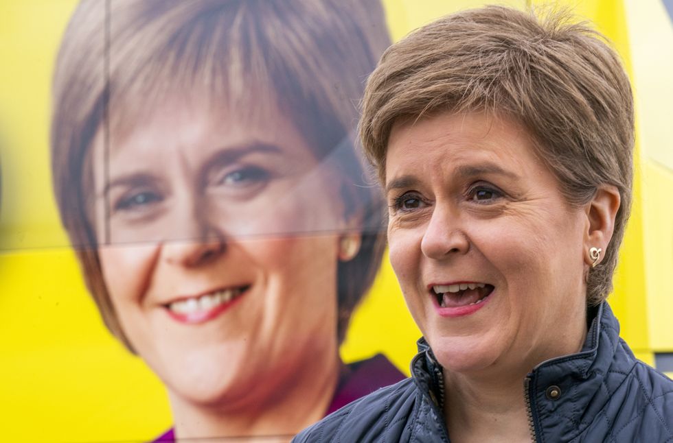 First Minister Nicola Sturgeon at Dundee Law in Dundee, during local election campaigning. Picture date: Friday April 15, 2022.
