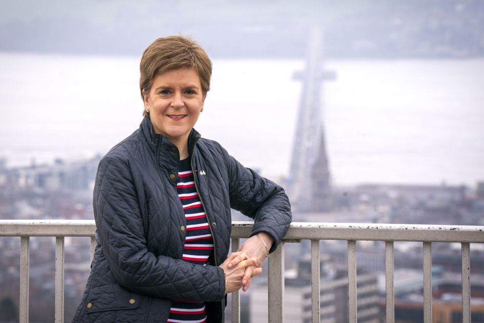 First Minister Nicola Sturgeon at Dundee Law in Dundee, during local election campaigning. Picture date: Friday April 15, 2022.
