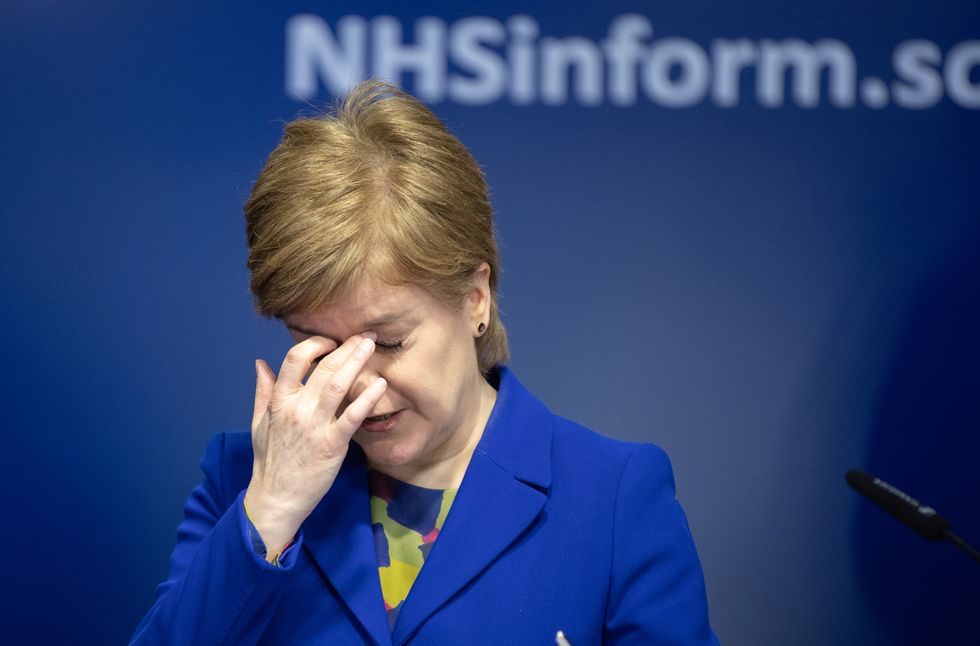 First Minister Nicola Sturgeon during a press conference on winter pressures in the NHS, at St Andrews House in Edinburgh. Picture date: Monday January 16, 2023.