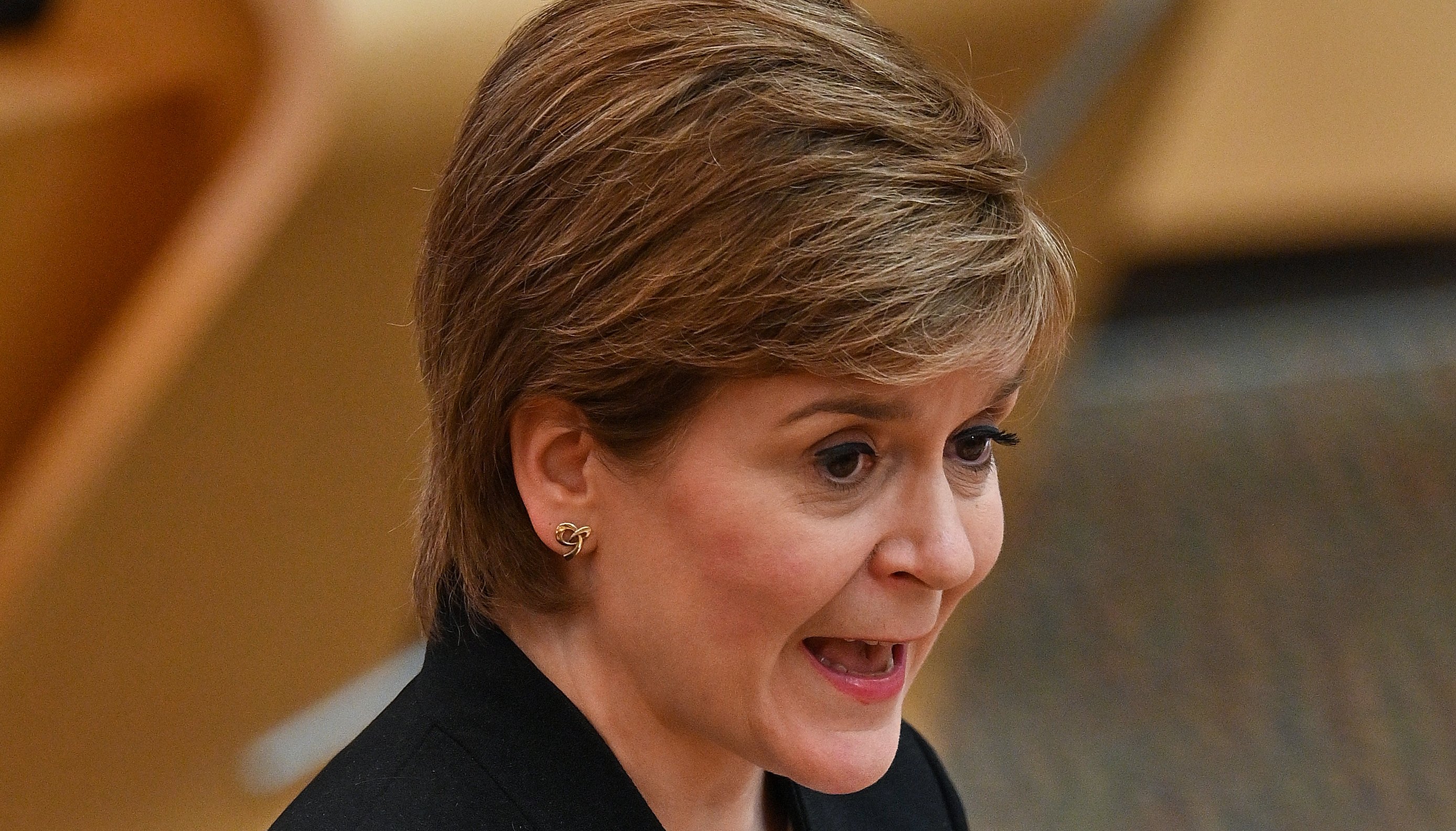 First Minister Nicola Sturgeon during First Minister's Questions at the Scottish Parliament in Holyrood.