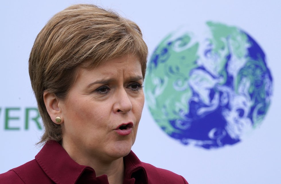 First Minister Nicola Sturgeon during her visit to Scottish Power Cumbernauld, where she met with apprentices who are training to deliver Net Zero infrastructure, following the announcement of a new green jobs initiative as part of the Scottish Government's 100 days commitments.