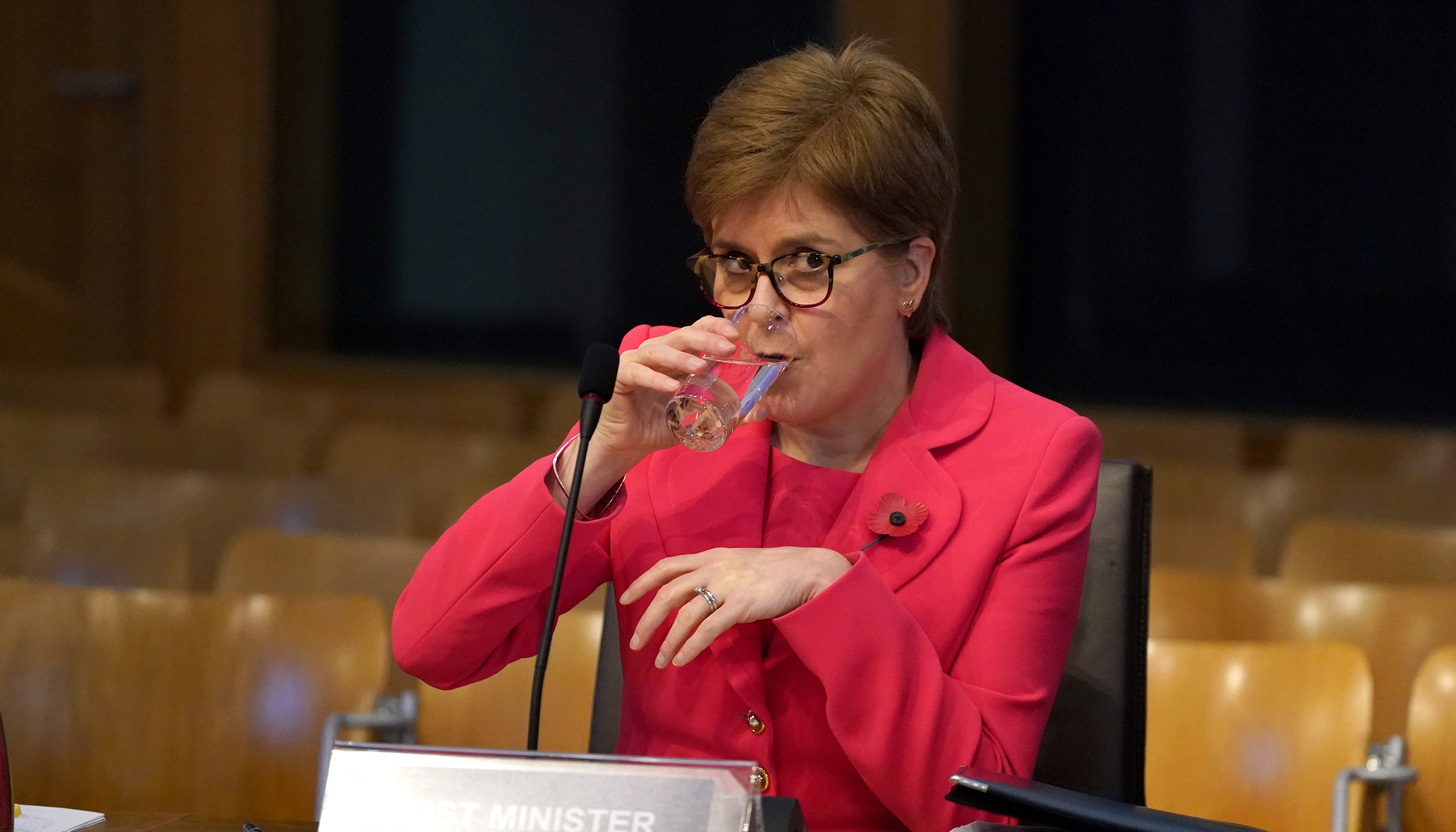 First Minister Nicola Sturgeon giving evidence to MSPs on Holyrood's Audit Committee at the Scottish Parliament, Edinburgh, as part of an inquiry into contracts for two lifeline ferries which are delayed and overbudget. Picture date: Friday November 4, 2022.