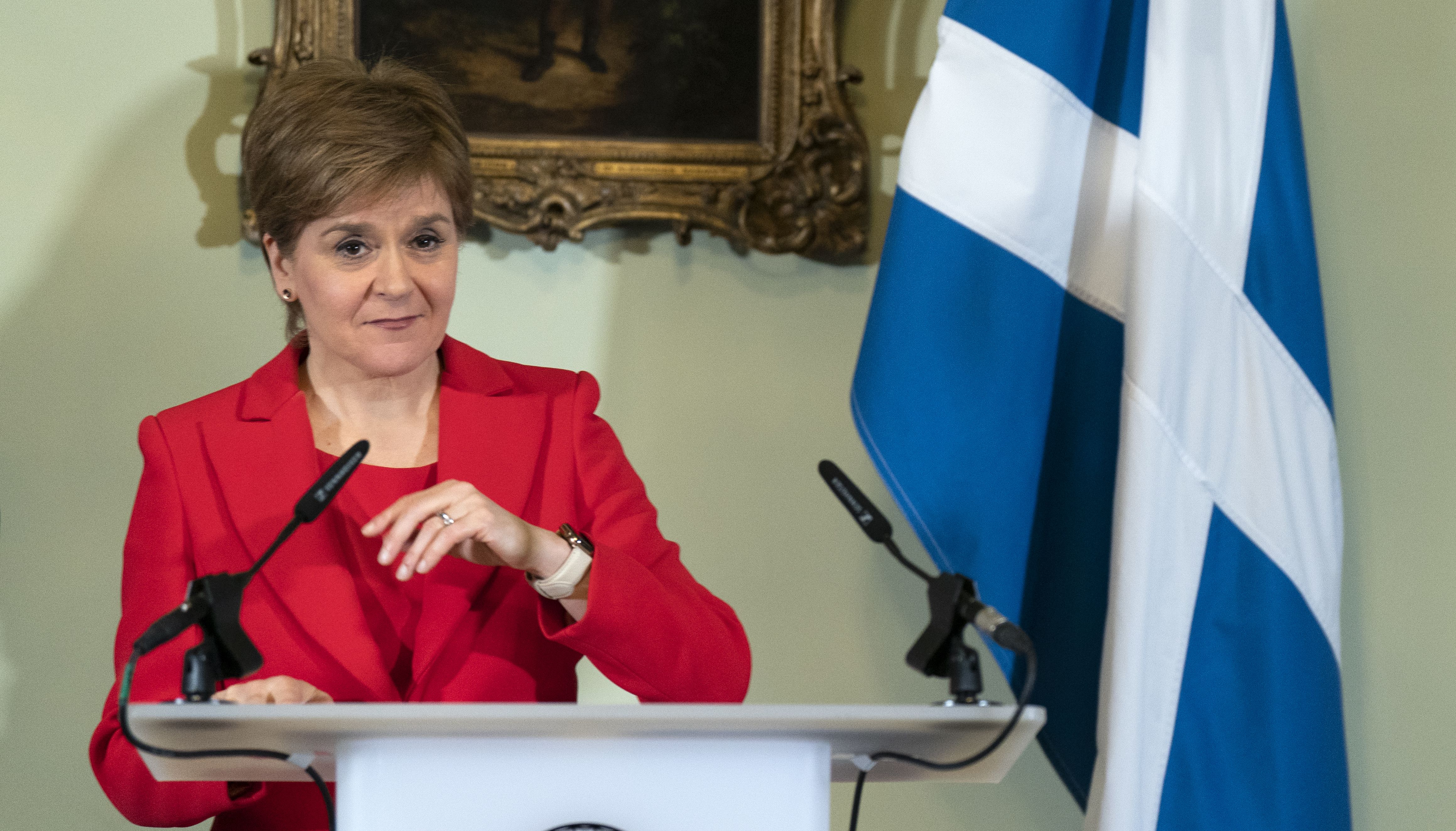First Minister Nicola Sturgeon speaking during a press conference at Bute House in Edinburgh where she has announced that she will stand down as First Minister of Scotland after eight years. Picture date: Wednesday February 15, 2023.