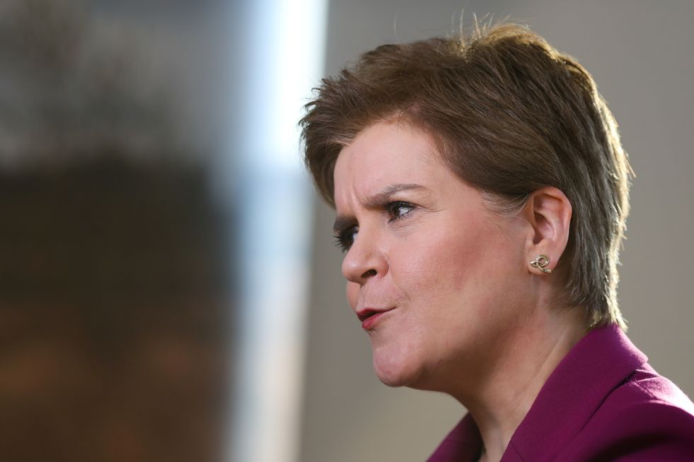First Minister Nicola Sturgeon speaks to the media at Whitelee Wind Farm near Glasgow, ahead of the SNP's annual conference. Picture date: Friday November 26, 2021.