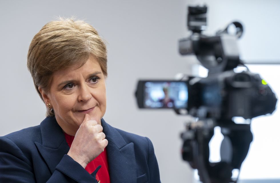 First Minister Nicola Sturgeon, talks to the media during a visit to officially open Harper House in Saltcoats, North Ayrshire. Picture date: Monday November 21, 2022.