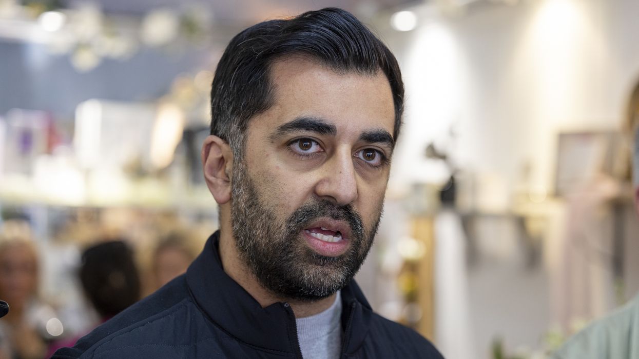 First Minister of Scotland Humza Yousaf during a visit to Bellshill in North Lanarkshire