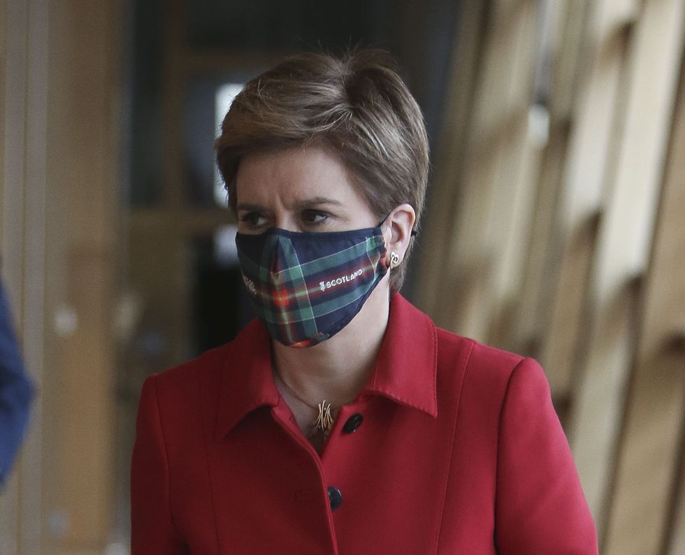 First Minister of Scotland Nicola Sturgeon arrives for First Minister's Questions in Holyrood.