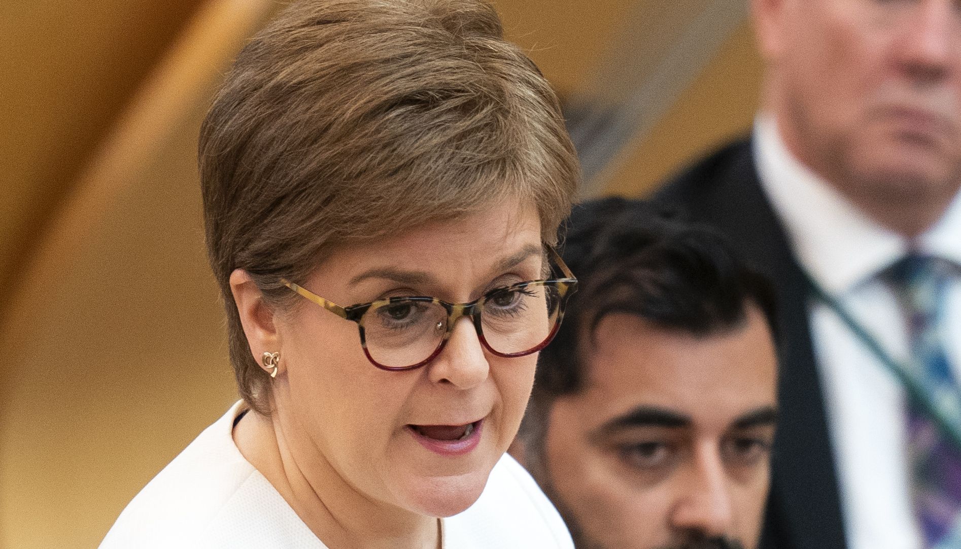 First Minister of Scotland Nicola Sturgeon during First Minister's Questions at the Scottish Parliament in Holyrood, Edinburgh
