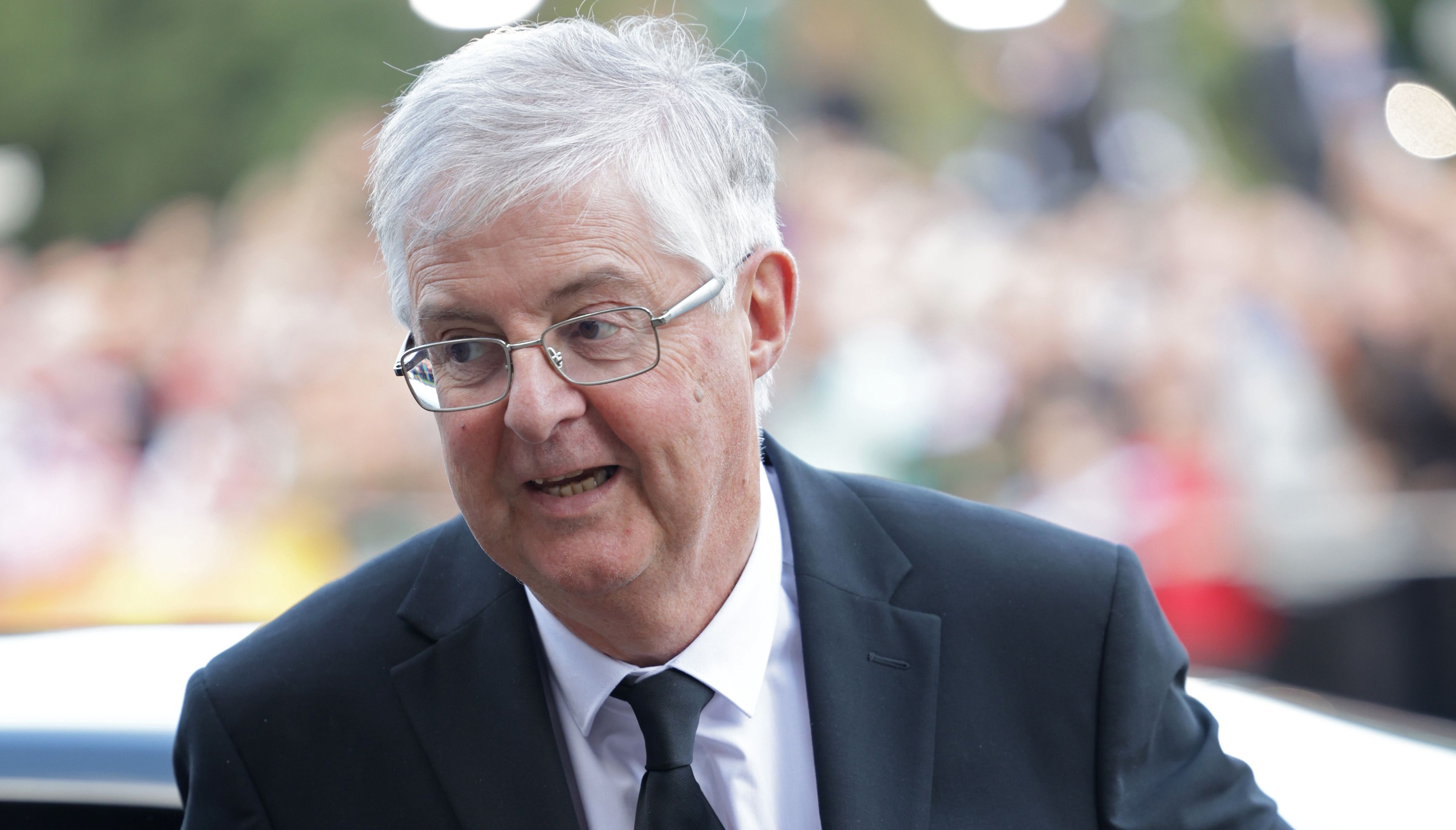First Minister of Wales Mark Drakeford arrives for a reception for local charities at Cardiff Castle in Wales. Picture date: Friday September 16, 2022.