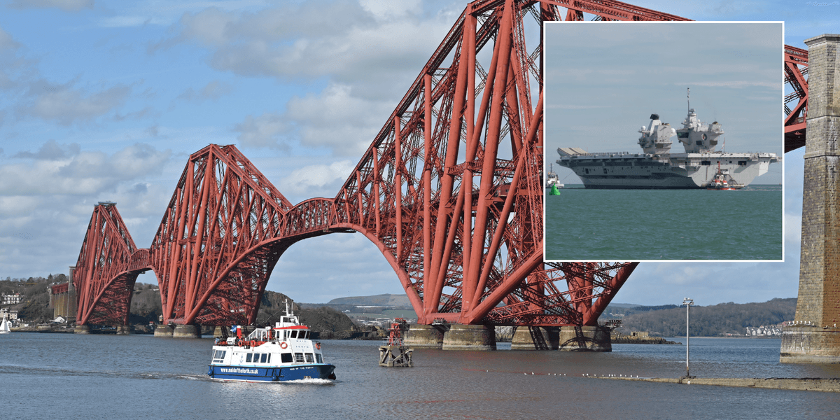 Airspace closes above major UK bridge as huge Royal Navy vessel concludes maintenance Airspace closes above major UK bridge as huge Royal Navy vessel concludes maintenance