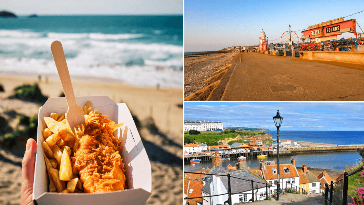 Fish and chips on beach / Hunstanton / Whitby