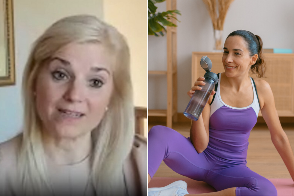 Fitness expert / woman in gym gear