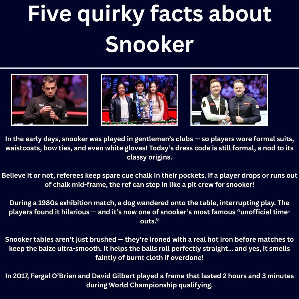 Five quirky facts every snooker fan should know