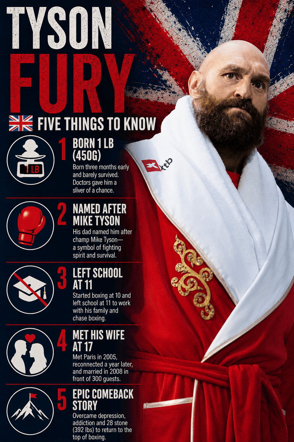 Five things to know about Tyson Fury