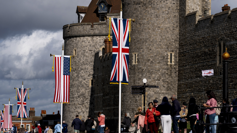 Flags outside Windsor Castle