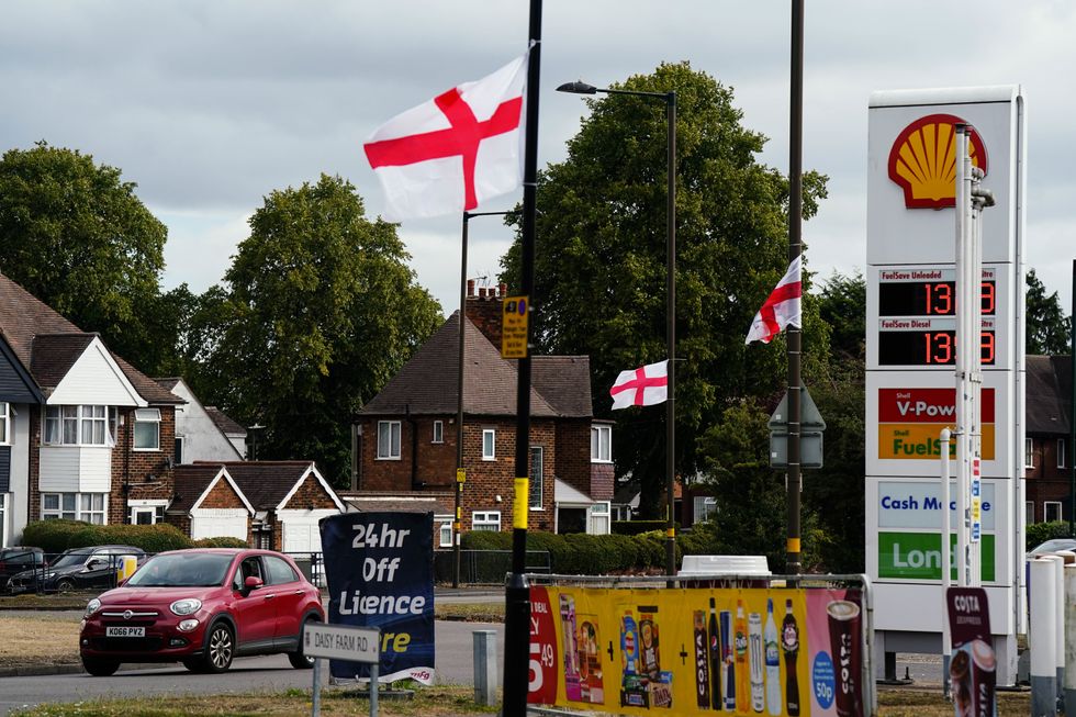 Flags were raised in the towns in South Birmingham