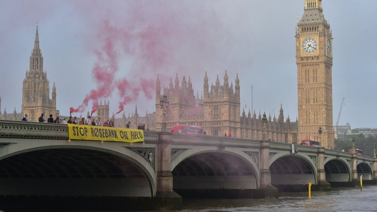 Flares on Westminster Bridge