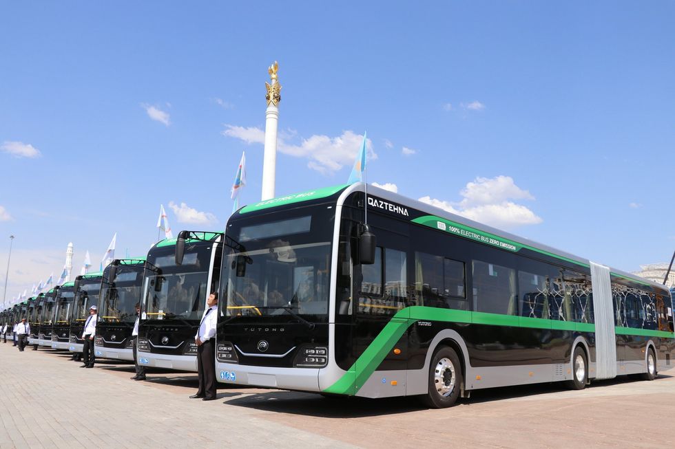 Fleet of Yutong buses