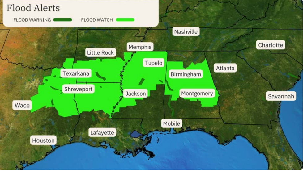 Flood alert map
