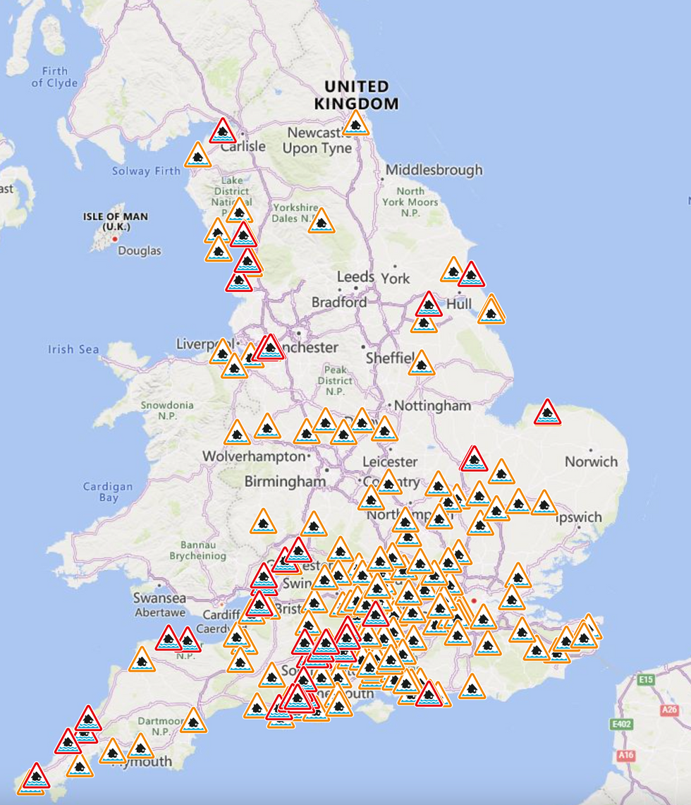 Flood alerts map