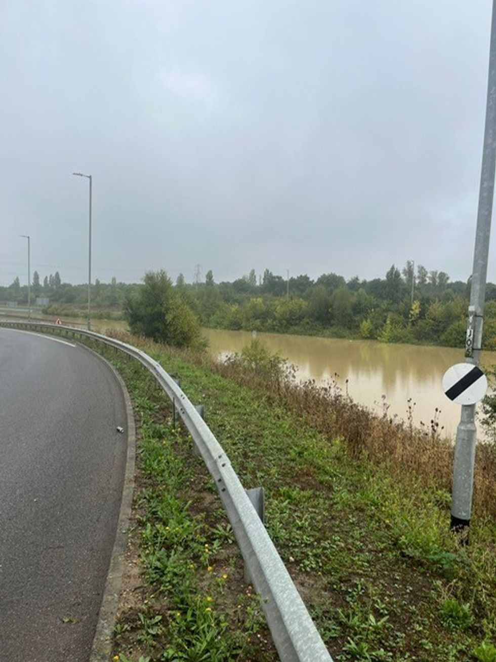 flooded motorway